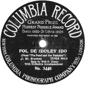 1905 Columbia Record Label